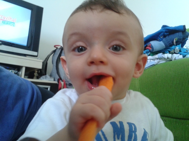 Rafa comendo cenoura